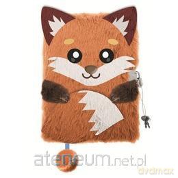 Pamiętnik z kłódką A5/96K 3D włochacz Fox