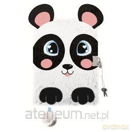 Pamiętnik z kłódką A5/96K 3D włochacz Panda