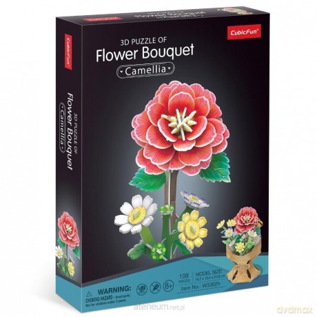 Puzzle 3D Bukiet kwiatów Kamelie [PUZZLE]