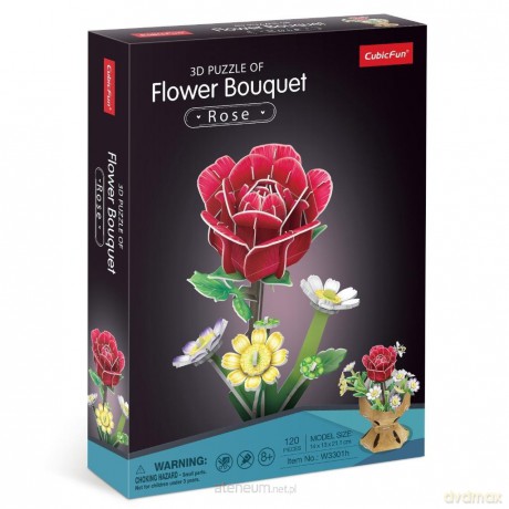 Puzzle 3D Bukiet kwiatów Róże [PUZZLE]