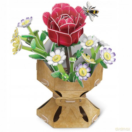 Puzzle 3D Bukiet kwiatów Róże [PUZZLE]