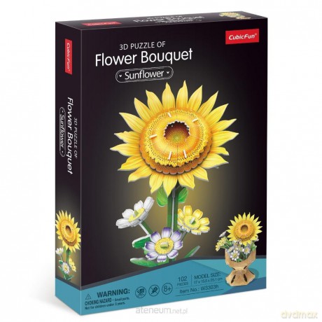 Puzzle 3D Bukiet kwiatów Słoneczniki [PUZZLE]