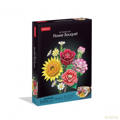 Puzzle 3D Duży bukiet kwiatów [PUZZLE]