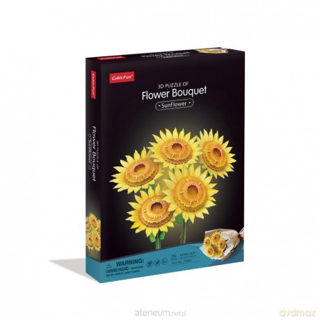 Puzzle 3D Duży bukiet kwiatów Słoneczniki [PUZZLE]
