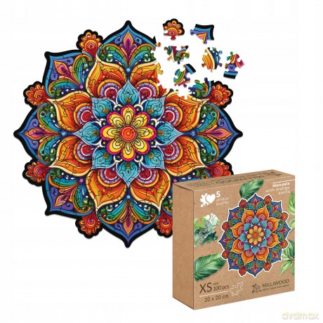 Puzzle drewniane 100 el. Mandala radości [PUZZLE]