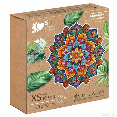 Puzzle drewniane 100 el. Mandala radości [PUZZLE]