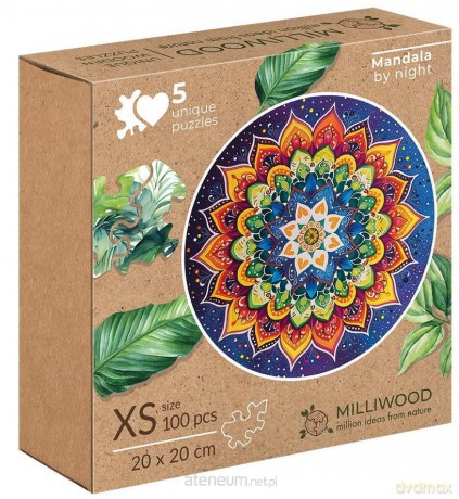 Puzzle drewniane 100 el. Nocna mandala [PUZZLE]