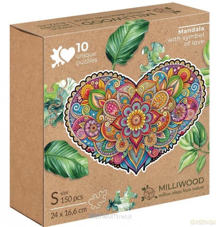 Puzzle drewniane 150 el. Mandala miłości [PUZZLE]