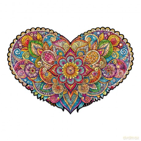 Puzzle drewniane 150 el. Mandala miłości [PUZZLE]