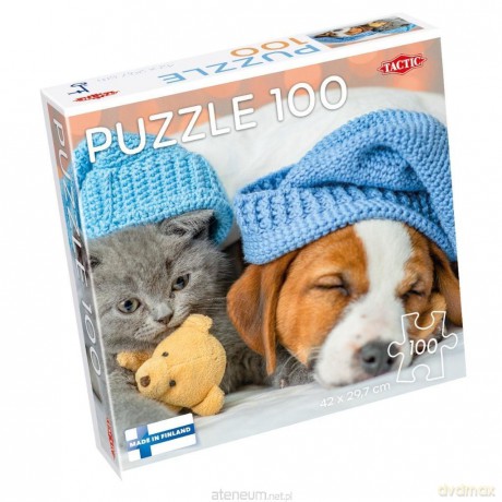TACTIC 100 el. Cute Kitten and Sleepy Dog [PUZZLE]