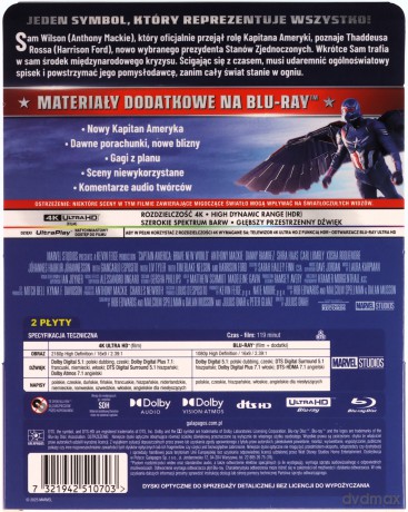 Kapitan Ameryka: Nowy wspaniały świat (steelbook) [Blu-Ray 4K]+[Blu-Ray]
