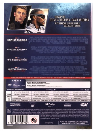 Kapitan Ameryka 1-4 [4DVD]