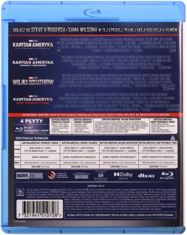 Kapitan Ameryka 1-4 [4xBlu-Ray]