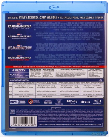 Kapitan Ameryka 1-4 [4xBlu-Ray]