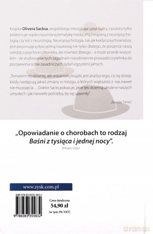 Mężczyzna, który pomylił swoją żonę z kapeluszem - Oliver Sacks [KSIĄŻKA]