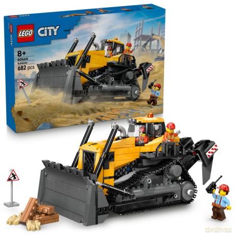LEGO City Żółty buldożer z ładowarką (60466) [KLOCKI]