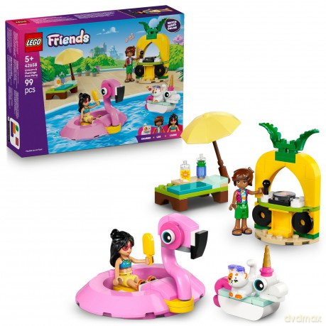 LEGO Friends Impreza na basenie z jednorożcem i flamingiem (42658) [KLOCKI]