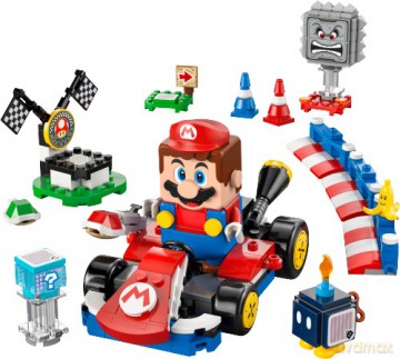 LEGO Super Mario Super Mario Interaktywna figurka LEGO Mario i Standard Kart (72043) [KLOCKI]