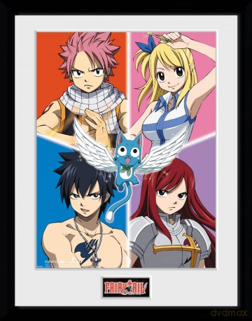 FAIRY TAIL - Framed print Team (30x40)