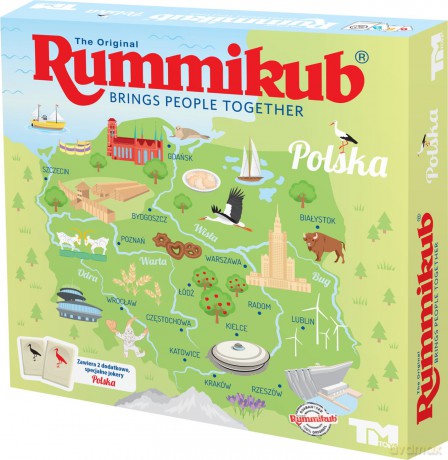 RUMMIKUB LIMITOWANA EDYCJA POLSKA Standard Classic gra logiczna planszowa 24455