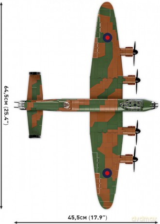 Klocki Avro Lancaster B.III 1595 klocków