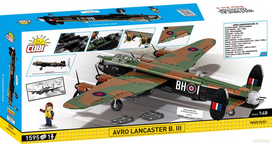 Klocki Avro Lancaster B.III 1595 klocków