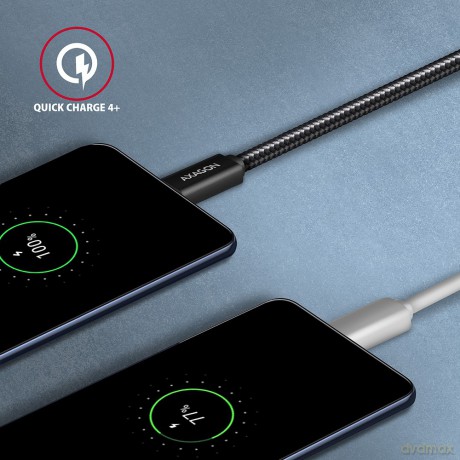BUCM32-CM05AB Kabel USB-C - USB-C 3.2 Gen 2 0.5m, PD 100W, 5A, 4K HD, ALU, oplot, czarny