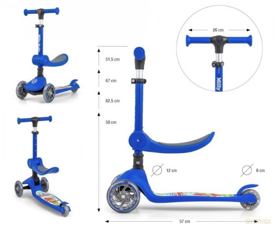 Hulajnoga Scooter Fuzzy Blue