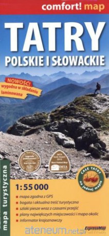 Tatry Polskie i Słowackie. Mapa laminowana 1: 55 0 [KSIĄŻKA]