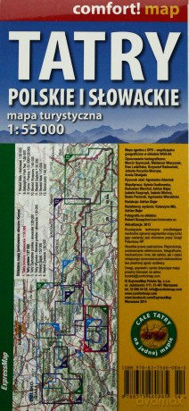 Tatry Polskie i Słowackie. Mapa laminowana 1: 55 0 [KSIĄŻKA]