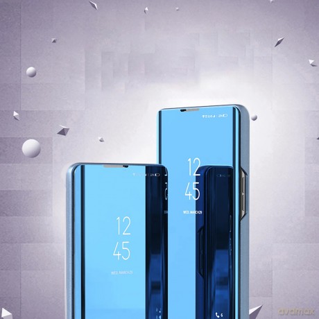 Clear View Case etui do Samsung Galaxy S25 Ultra pokrowiec z klapką - niebieskie