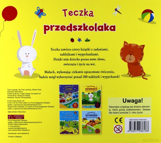 Teczka przedszkolaka. Zestaw książek z naklej. [KSIĄŻKA]