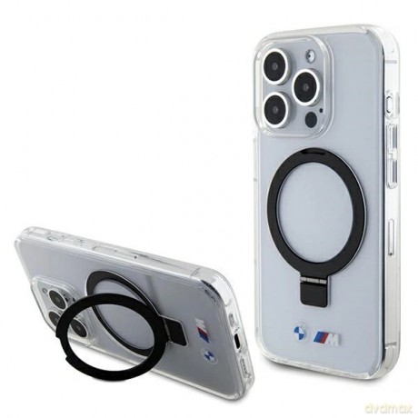 Etui BMW Ring Stand M Collection MagSafe na iPhone 15 Pro - przezroczysty