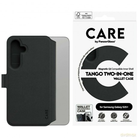 Etui CARE by PanzerGlass Feature Tango 2w1 Wallet do Samsung Galaxy S25+ - czarny