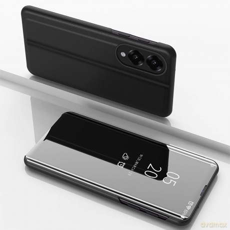 Etui Clear View Case na Samsung Galaxy S25 Edge pokrowiec z klapką - czarne