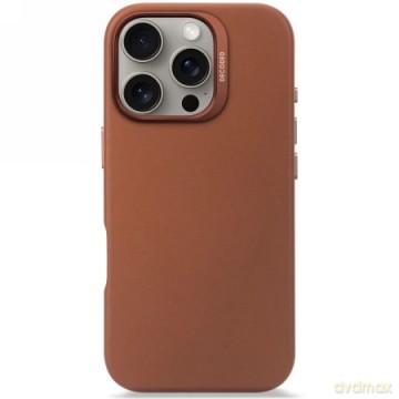 Etui Decoded Leather Backcover z MagSafe do iPhone 16 Pro - brązowe