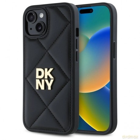 Etui DKNY Quilted Stack Logo na iPhone 14 - czarne