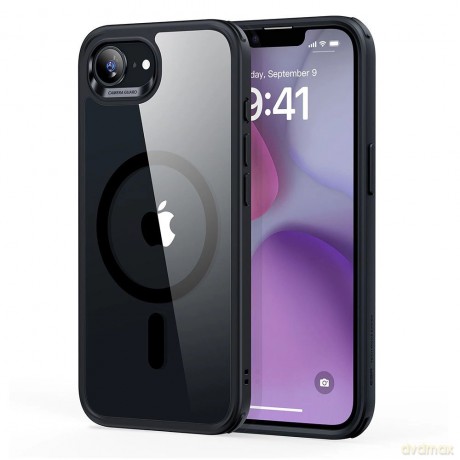 Etui ESR Classic Hybrid Halolock MagSafe na iPhone 16e - przezroczyste-czarne