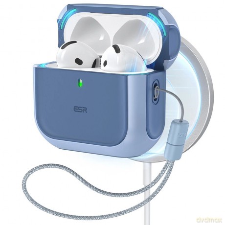 Etui ESR Orbit Halolock MagSafe na Apple AirPods 4 - niebieskie