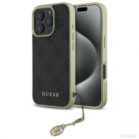 Etui Guess 4G Charms Collection na iPhone 16 Pro - czarne
