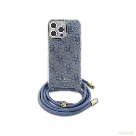 Etui Guess Crossbody Cord 4G Print na iPhone 16 Pro Max - niebieskie