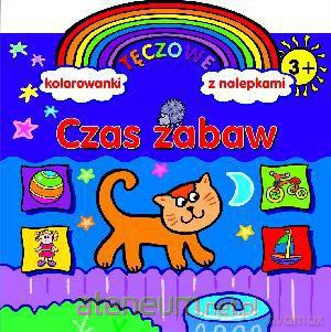 Tęczowe kolorowanki z nalepkami. Czas zabaw [KSIĄŻKA]