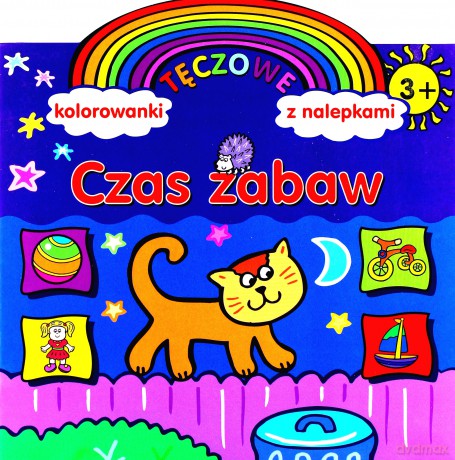 Tęczowe kolorowanki z nalepkami. Czas zabaw [KSIĄŻKA]