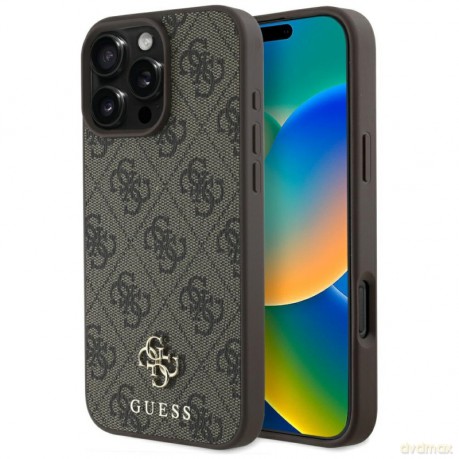 Etui Guess HC PU 4G Small 4G and Classic na iPhone 16 Pro MagSafe - brązowe
