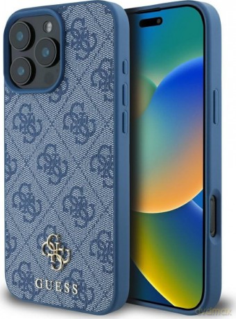 Etui Guess HC PU 4G Small 4G and Classic na iPhone 16 Pro MagSafe - niebieskie