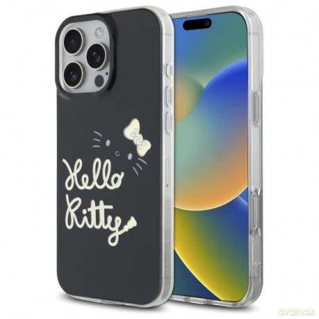 Etui Hello Kitty IML Golden Diva MagSafe na iPhone 16 Pro Max - czarne