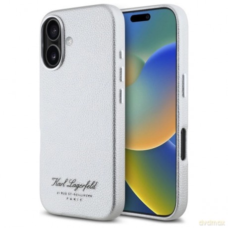 Etui Karl Lagerfeld hotel RSG na iPhone 16 - szare