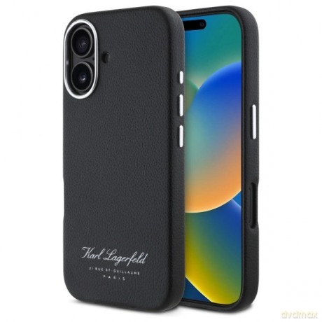 Etui Karl Lagerfeld Hotel RSG na iPhone 16 Pro - czarne