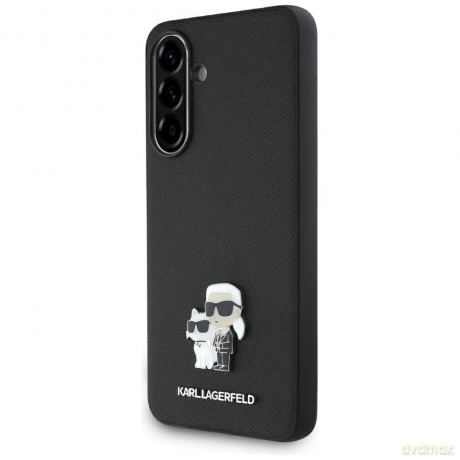 Etui Karl Lagerfeld Saffiano w/ K&C Metal Logo na Samsung Galaxy A56 - czarne