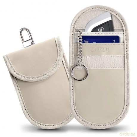 Etui na kluczyki samochodowe Tech-Protect KLR100 blokujące RFID- beżowe